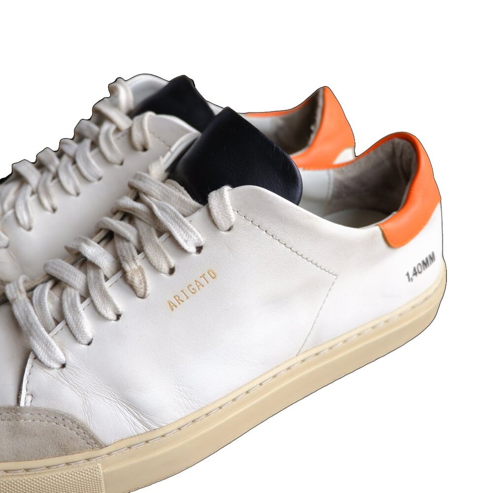 Axel Arigato White/Orange Leather Sneakers Size 8 US Mens - Picture 8 of 15